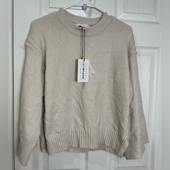 For The Republic Sweaters - For The Republic Cream Women's Sweater